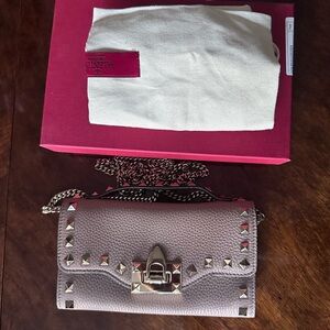 Valentino Women's Studded Leather Bag - Gray